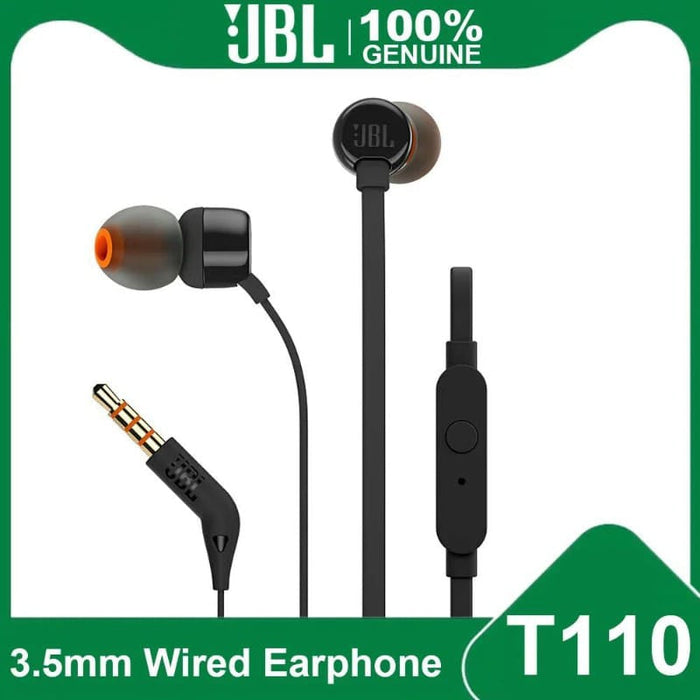 100% Original New JBL Tune 110 3.5mm Wired Earphones
