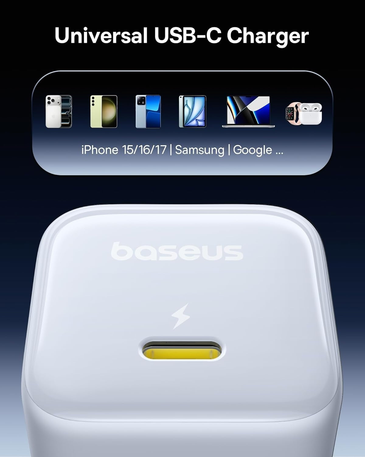 100% Baseus 45W GaN6 USB-C Fast Charger, PPS PD Wall Adapter