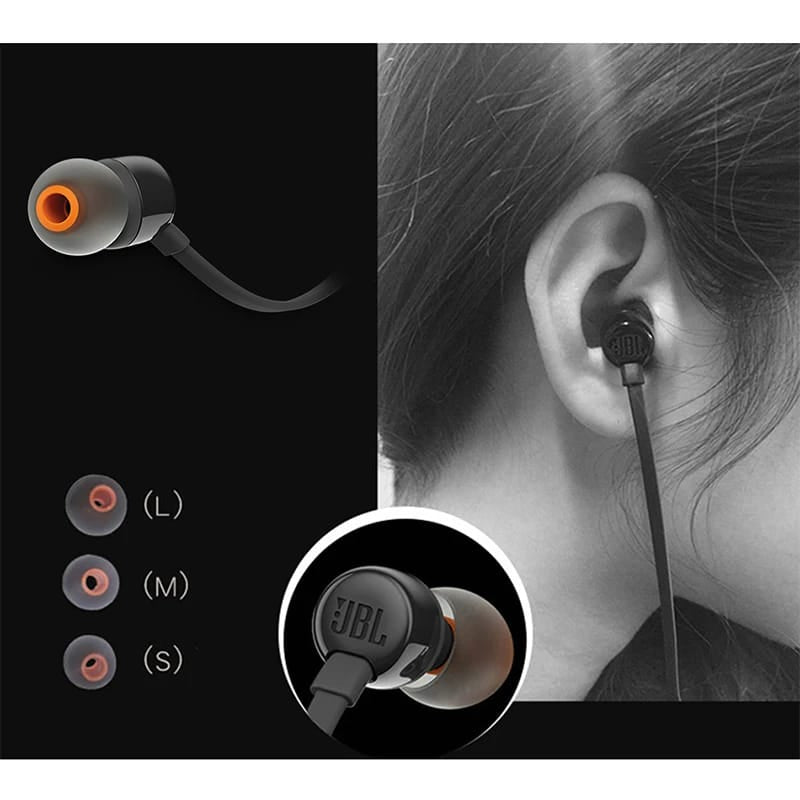 100% Original New JBL Tune 110 3.5mm Wired Earphones