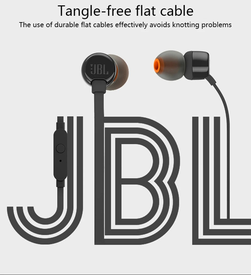 100% Original New JBL Tune 110 3.5mm Wired Earphones